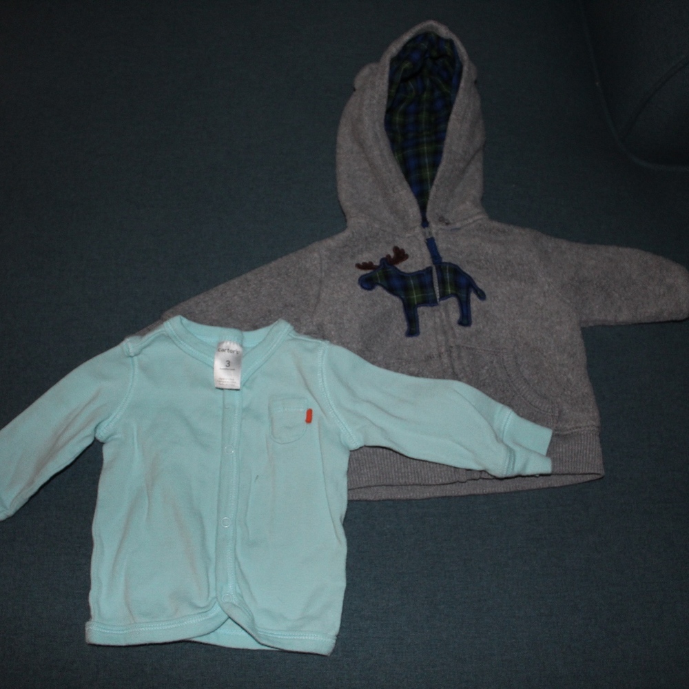 Carter's Longsleeve and sweatshirt bundle of 2: